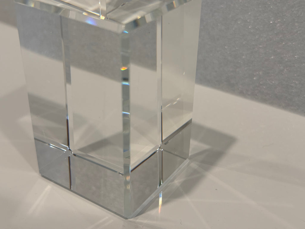 The Faceted Collection: "Prism" Precision-Cut Crystal Block