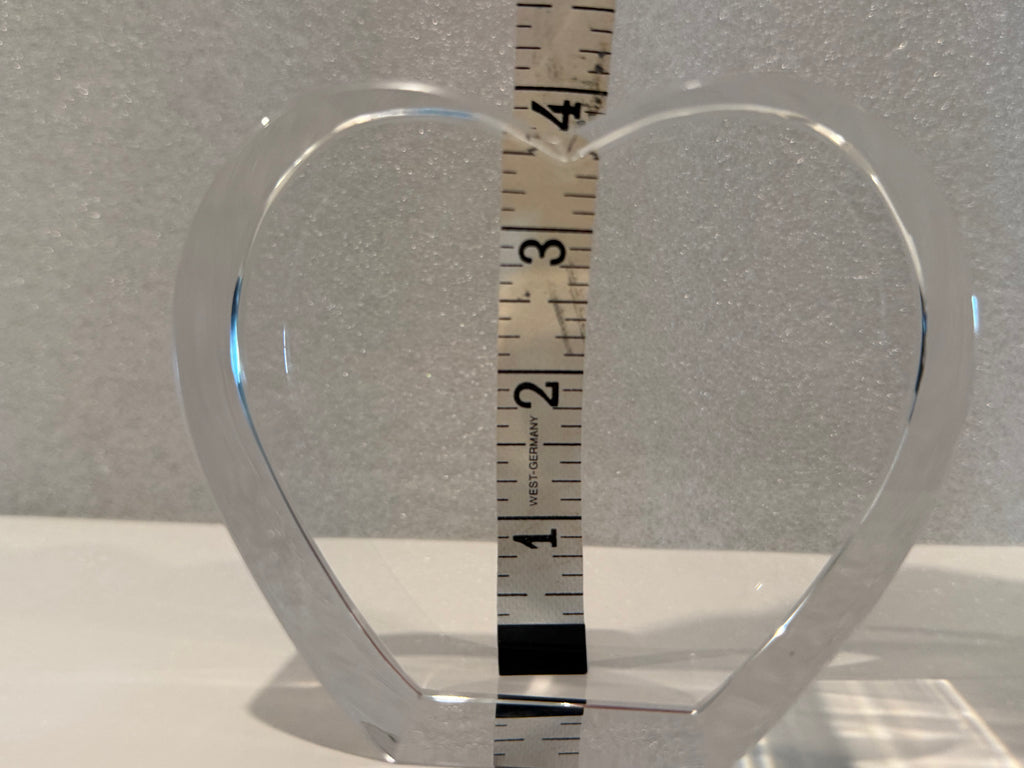 3D Crystal Heart - Custom Laser Engraved