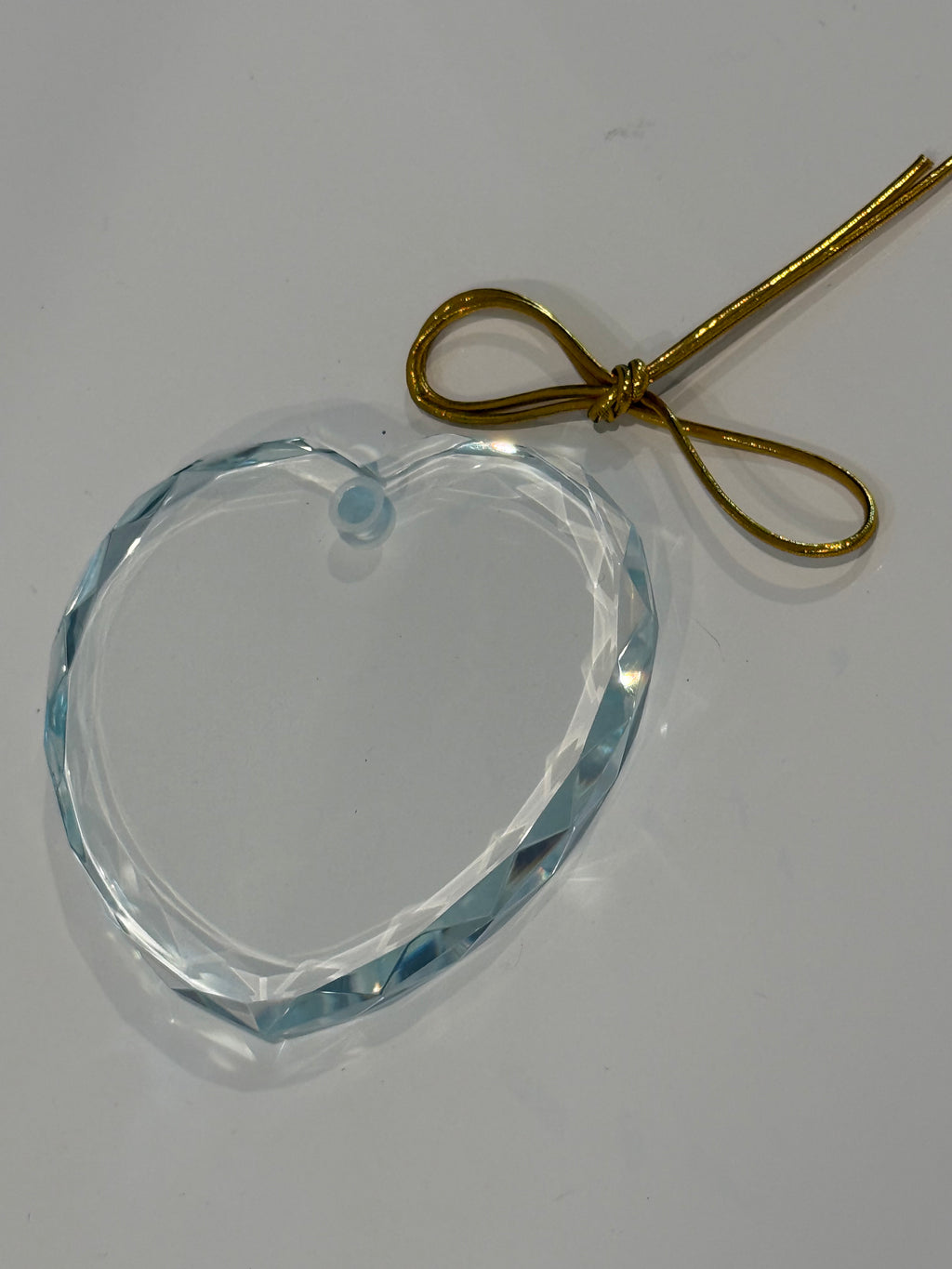 Custom Engraved K9 Crystal Ornaments - Heart & Circle Styles