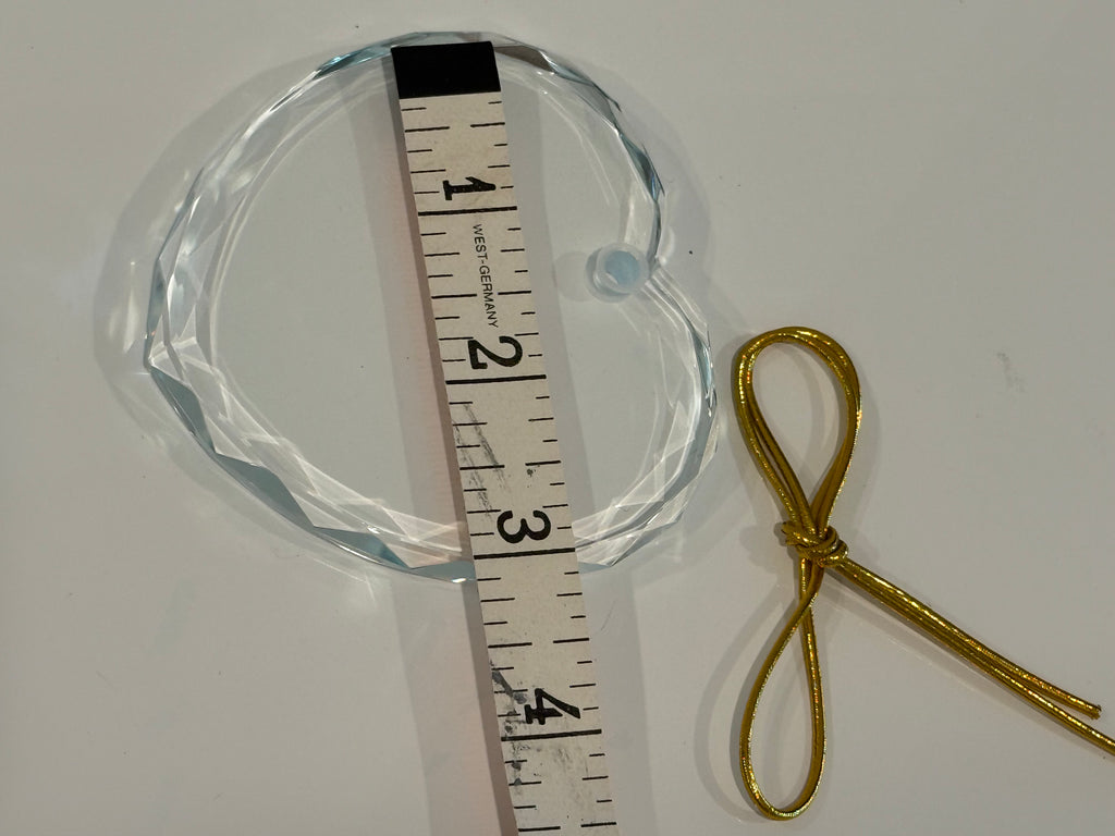 Custom Engraved K9 Crystal Ornaments - Heart & Circle Styles