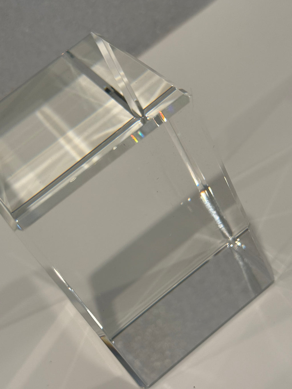 The Faceted Collection: "Prism" Precision-Cut Crystal Block