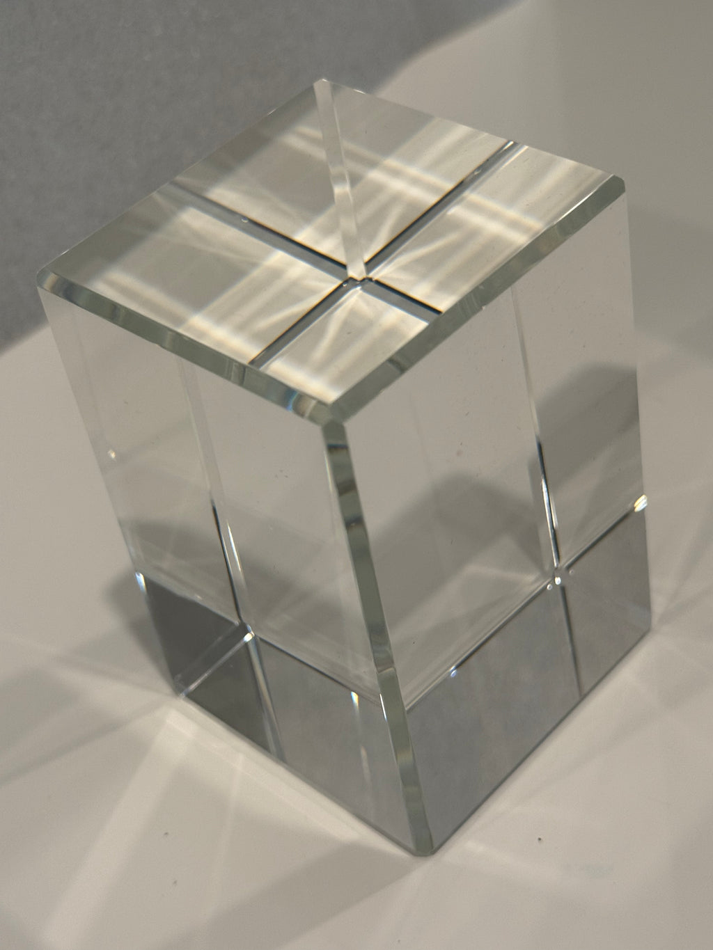 The Faceted Collection: "Prism" Precision-Cut Crystal Block