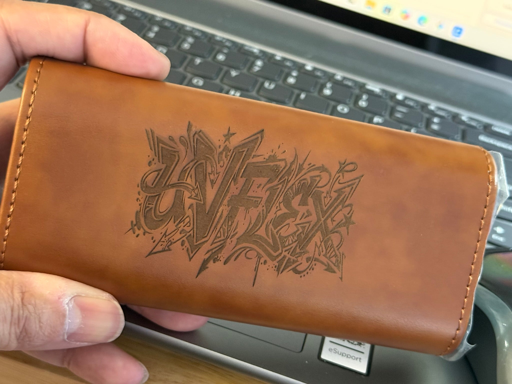 The UV Flex Custom Leather 3-Finger Cigar Case & Cutter